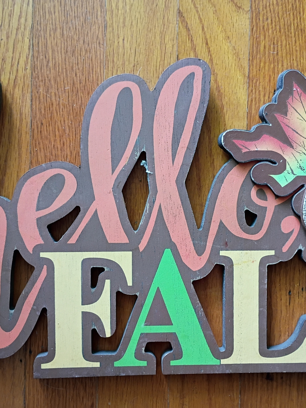 Hello Fall 16" Wall Hanging Decorative Sign Hobby Lobby